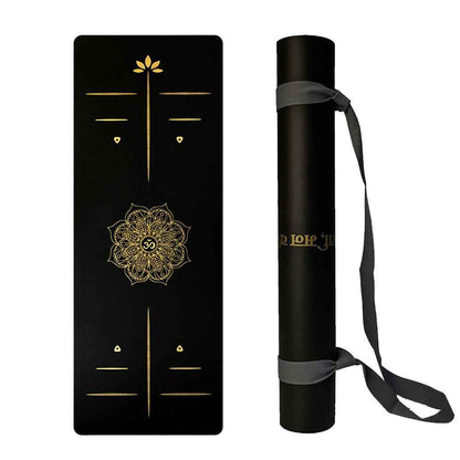 Widened &amp; Thickened PU Rubber Yoga Mat – Premium Non-Slip Fitness Exercise Mat