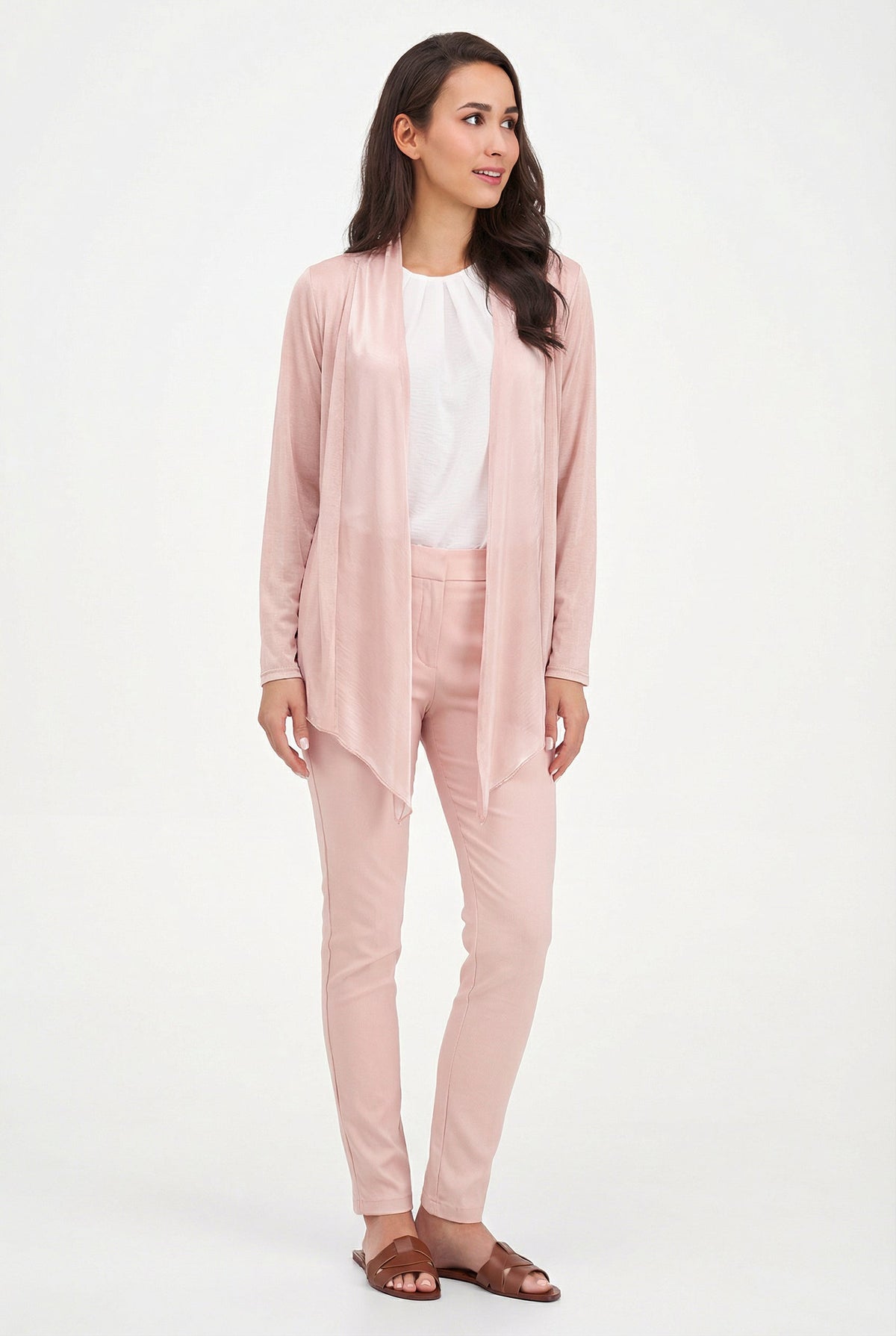 Women's Knit/Woven Combo Cardigan