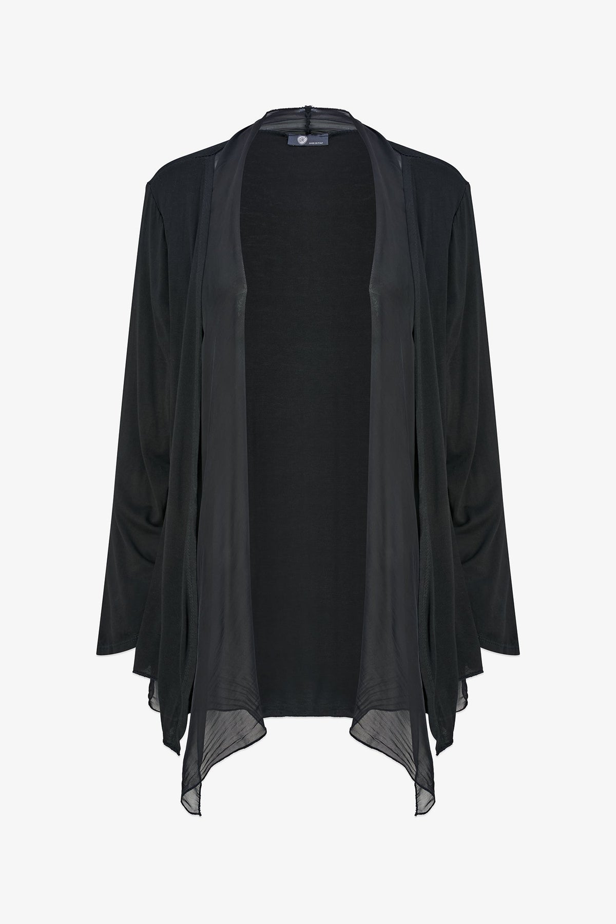 Women's Knit/Woven Combo Cardigan