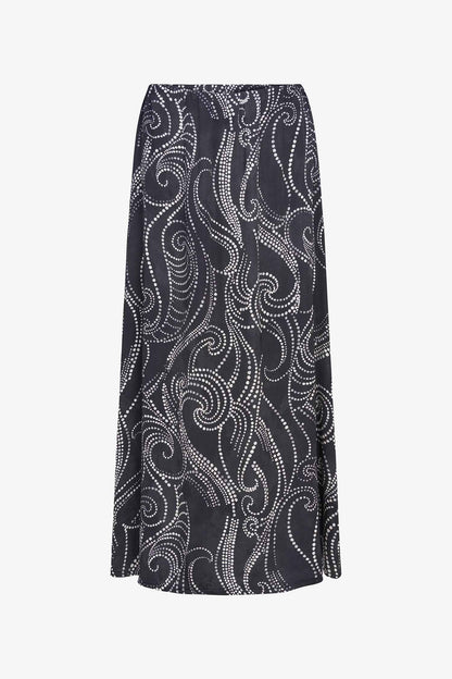 Women's Printed Woven Pull-On Flowing Skirt