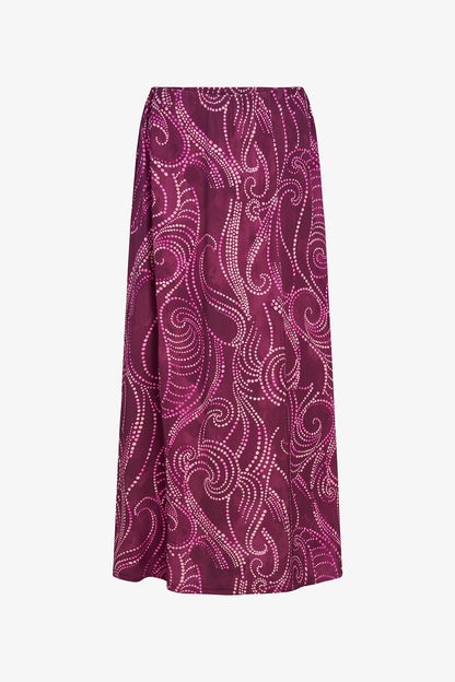 Women's Printed Woven Pull-On Flowing Skirt