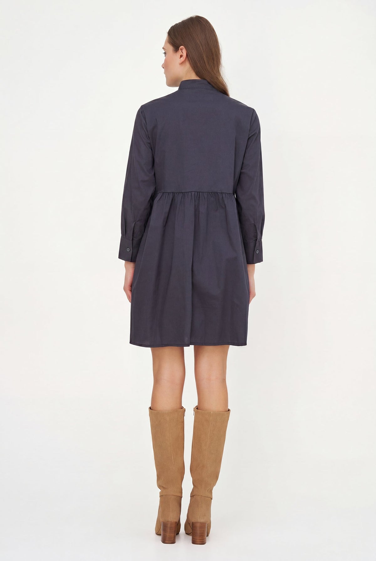 Women's Woven Long-Sleeve Dress