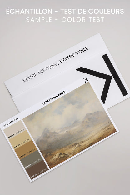 Quiet Highlands, Oeuvre sur toile étirée