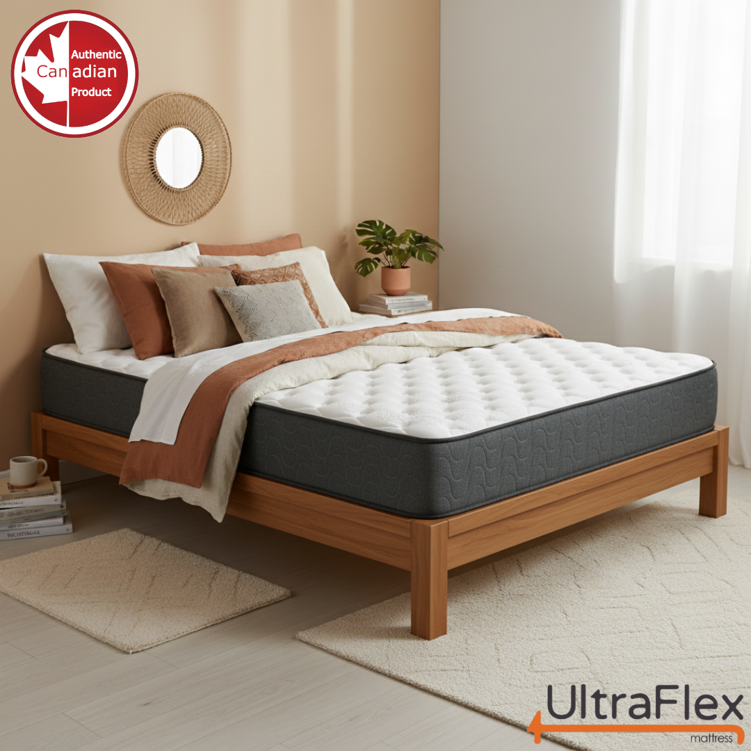 UltraFlex® STELLAR Medium Firm – Premium Orthopedic Mattress with Cooling Gel, High-Density Soy Foam & Quilted Top | Made in Canada