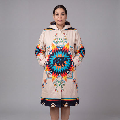 Courage bear Long Coat (white)