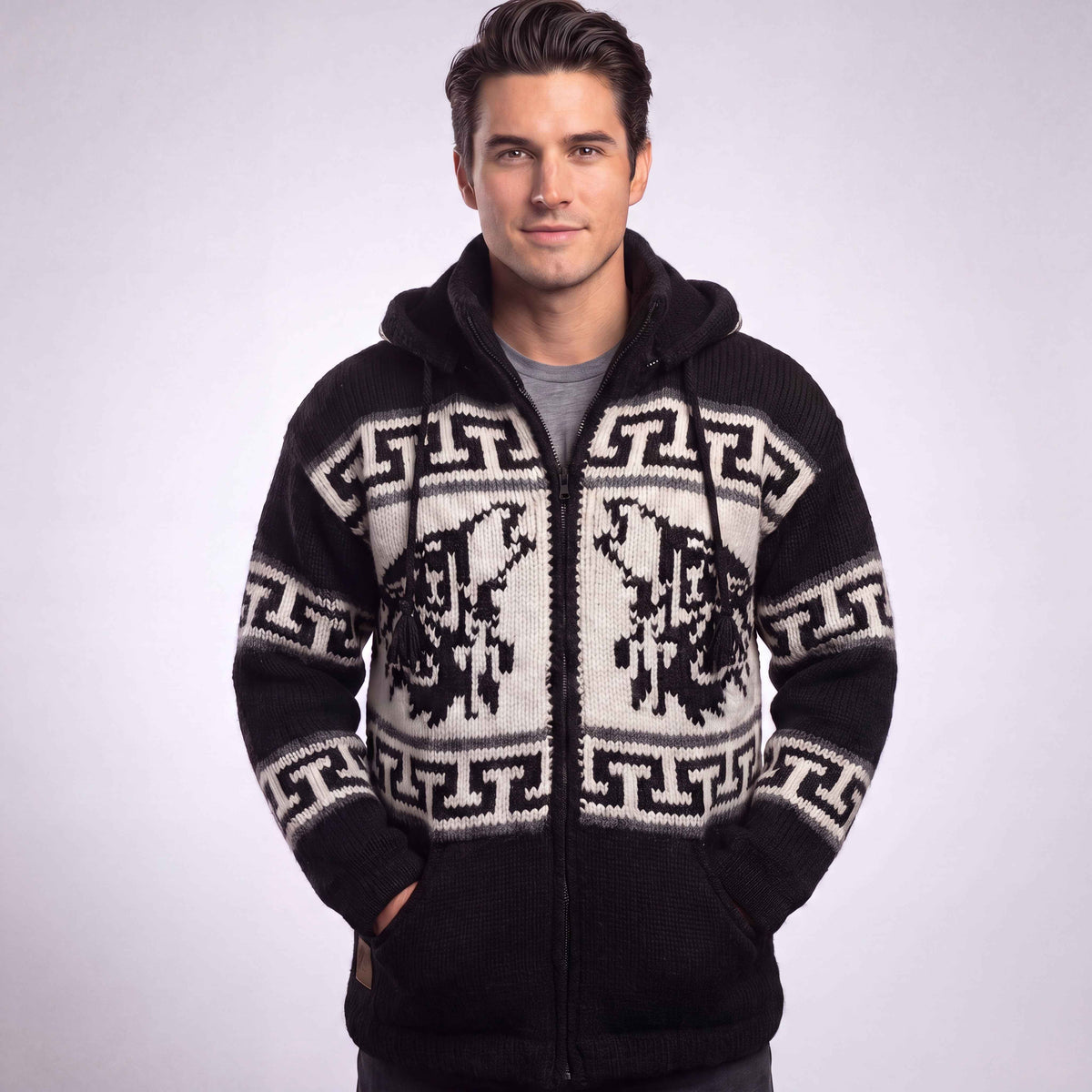 OLDTRIBES™ Lunar Wolf Wool Jacket