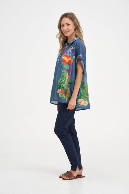 Women's Woven Tunic Top