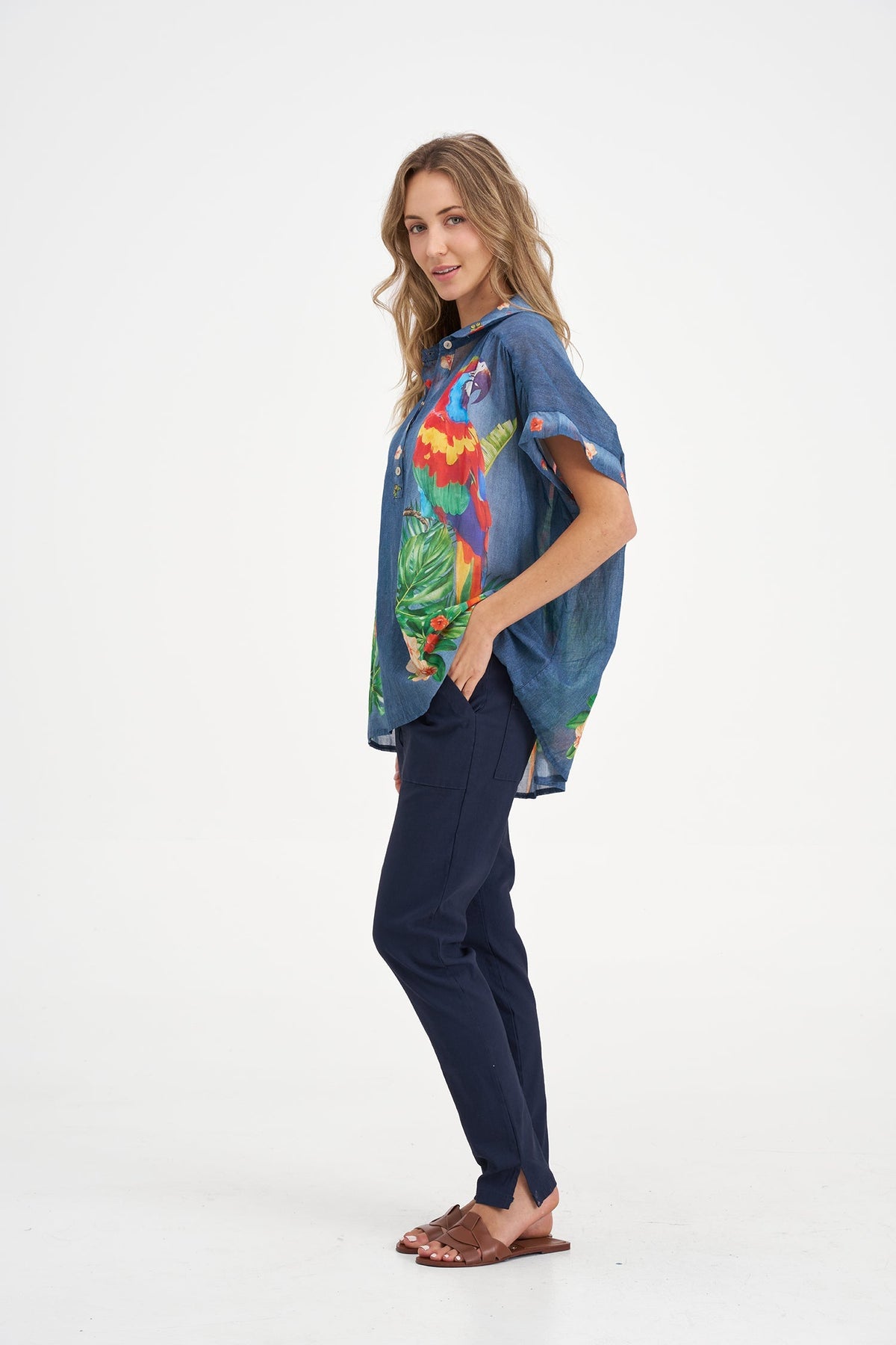 Women's Woven Tunic Top