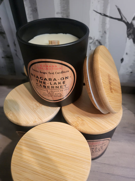 Niagara on the lake cabernet: wood wick candle