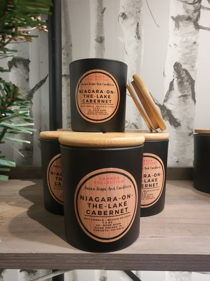Niagara on the lake cabernet: wood wick candle