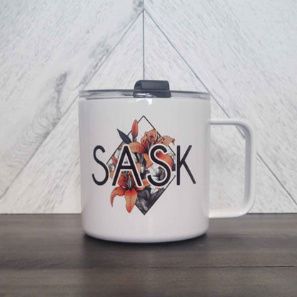 SASK Diamond Stainless Steel 17oz Coffee Mug