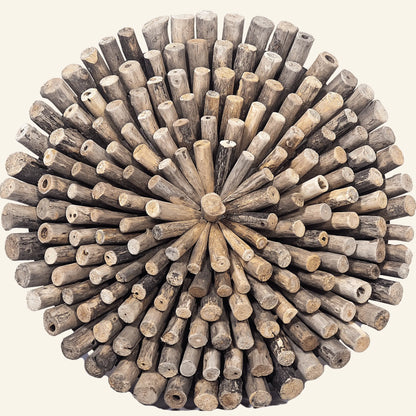 Décoration murale en bois flotté naturel