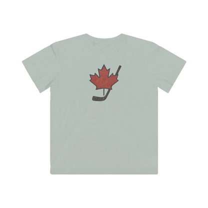 Vintage Canada Maple Leaf T-Shirt Youth Distressed Graphic Tee for Hockey Fans