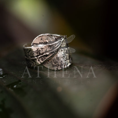 Croton Leaf Wrap Ring – Sterling Silver or 18K Gold (Made to Order) - The Captiva Collection
