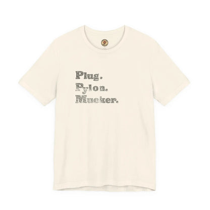 Plug Pylon Mucker T-Shirt - Hockey Hard Worker - Blue Collar Hockey - Maple Stick Hockey - True Fan Gift