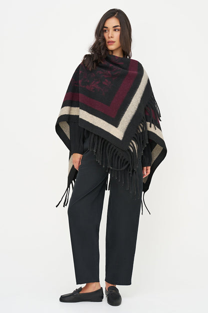 Women's Printed Woven Poncho