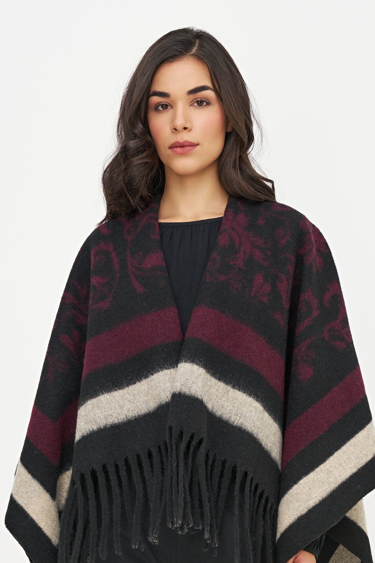 Women's Printed Woven Poncho