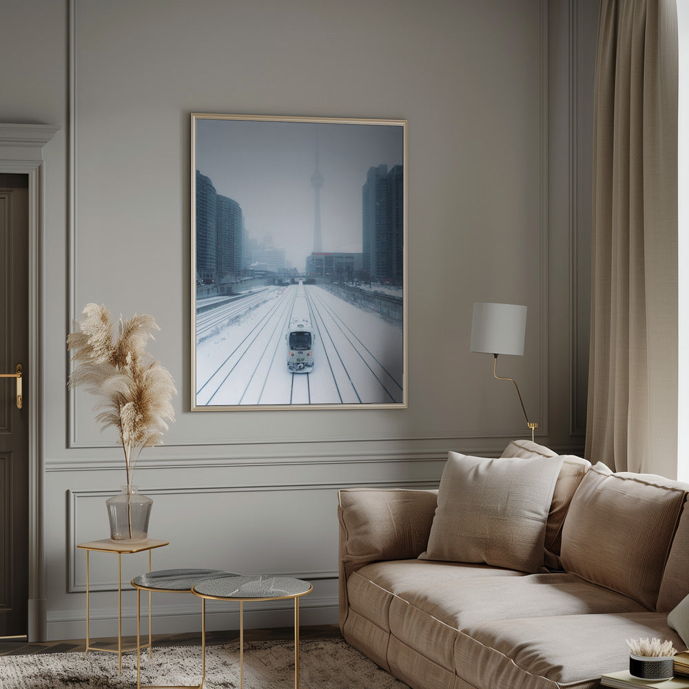 Wall art Train and Storm Canvas Print
