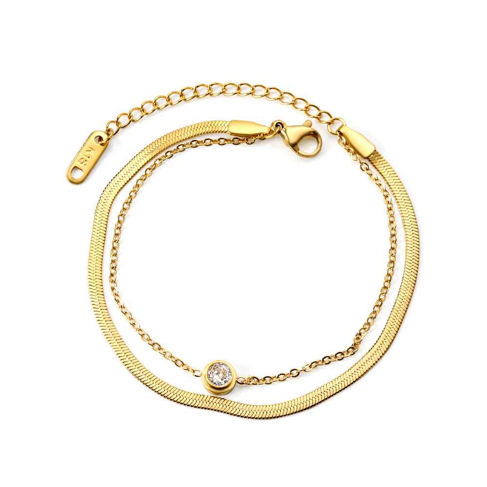 Radiant Diamond Duo Bracelet