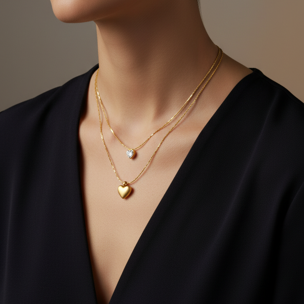 Heartfelt Layered Chain Necklace