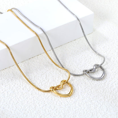 Heartfelt Hollow Pendant Necklace