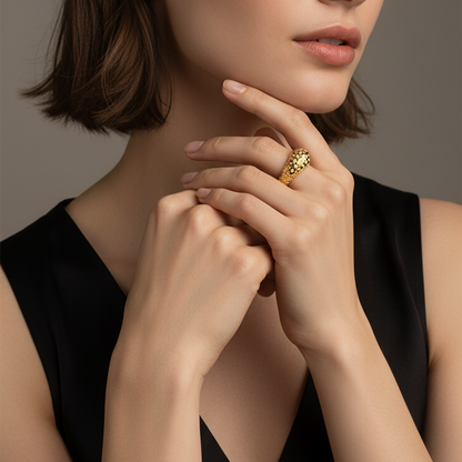 Pitted Gold Essence Ring