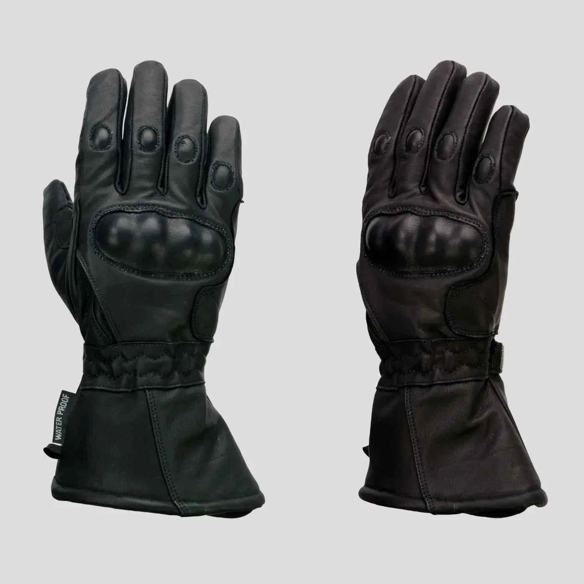 Open Road Men's Armored Gauntlet Leather Motorcycle Gloves