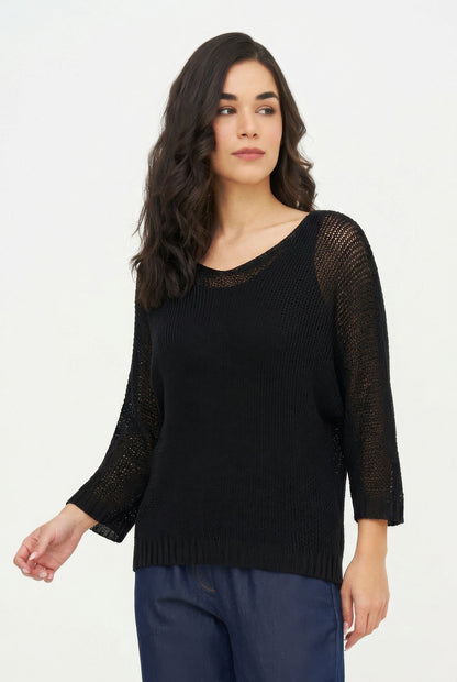 Women's Oversized Knit V-Neck Sweater