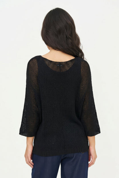 Women's Oversized Knit V-Neck Sweater