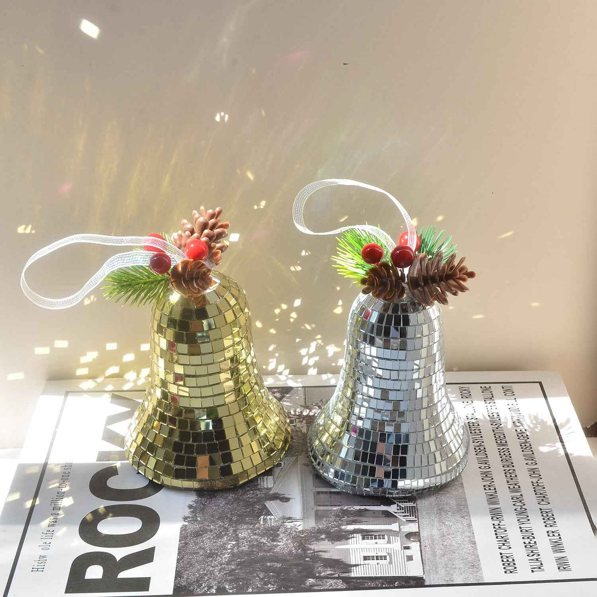 Fashionable Retro Christmas Bell Ornament