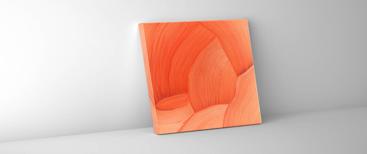 Wall Art 3D Line Drawing 36" x 36" Fine Art Canvas