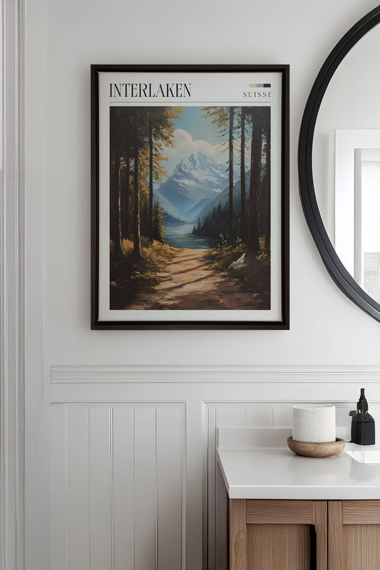 INTERLAKEN, Oeuvre sur toile étirée