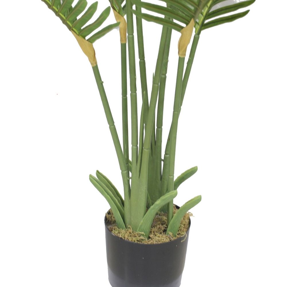 Pijao Artificial Hawaii Kwai Palm Tree Potted Plant 4'