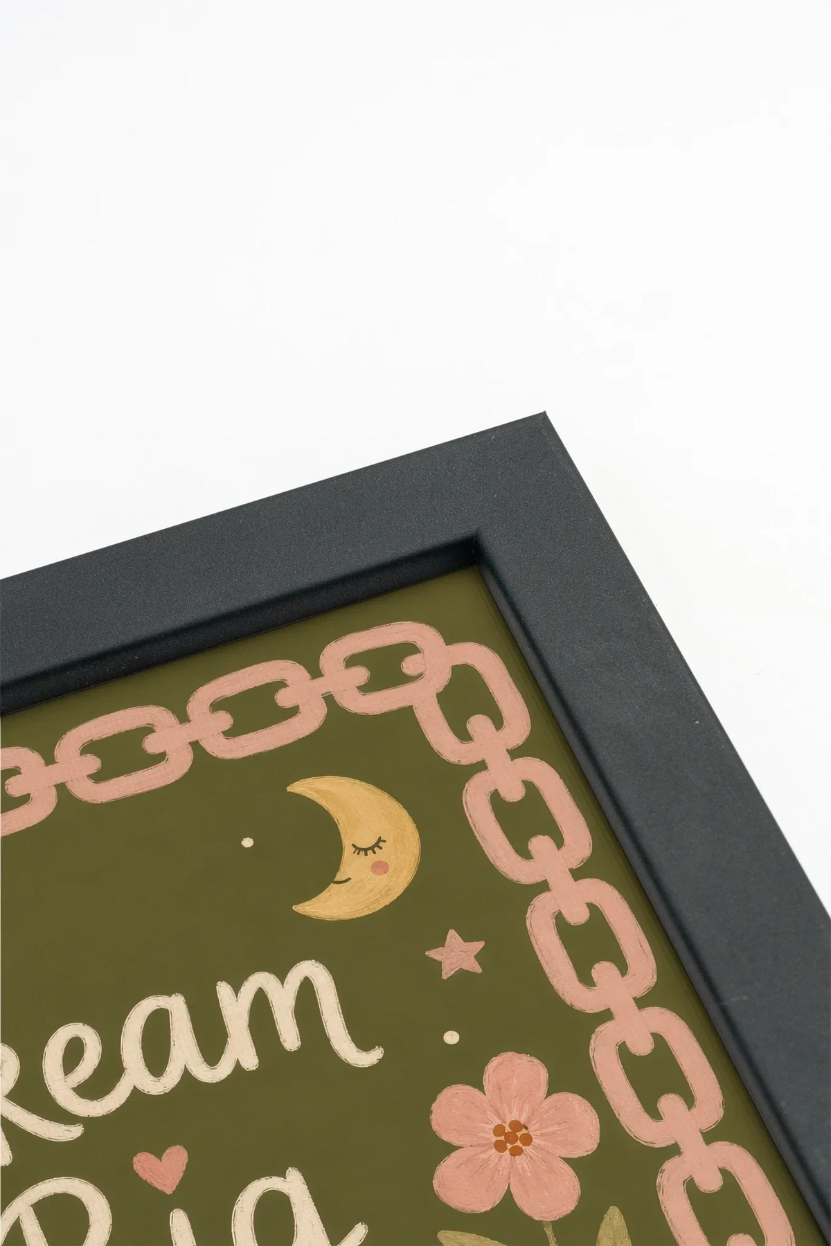 DREAM BIG, Oeuvre sur toile rigide, encadré Noir (collective)
