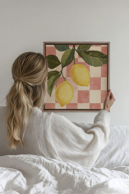 CITRONNADE VINTAGE, Oeuvre sur toile étirée