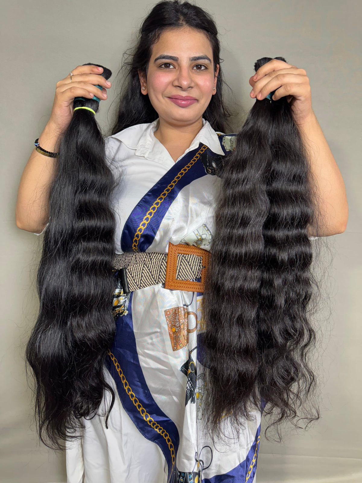Raw Indian Wavy Bulk Hair Bundles