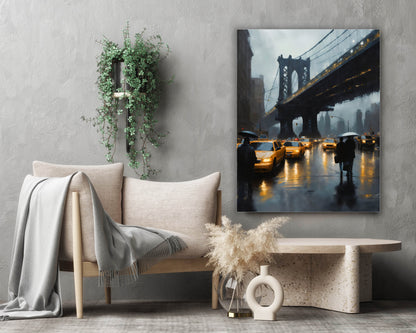 Wall Art-Stylized NYC Bridge Skyline-Canvas Print