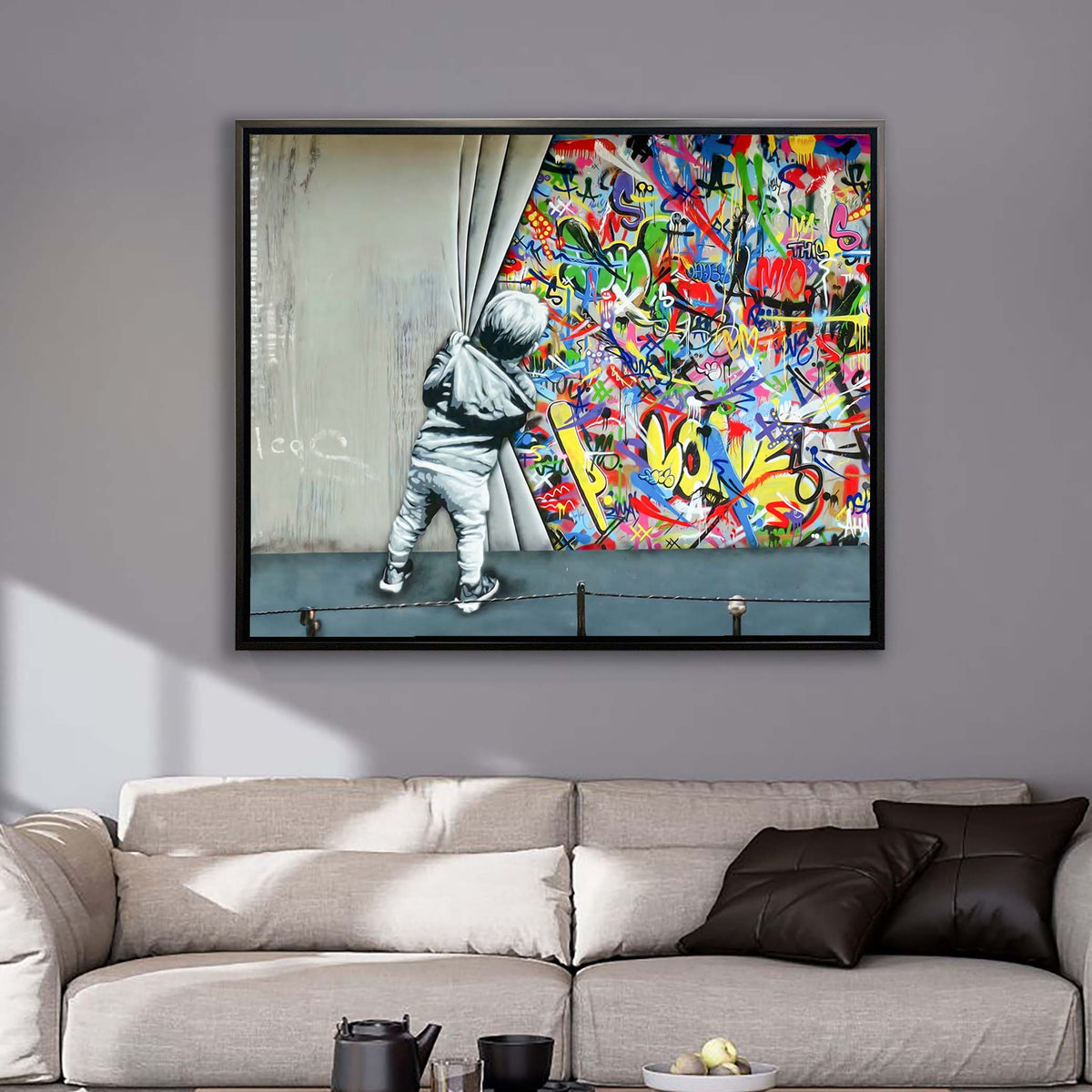 Wall Art Grafitti -Canvas Printed-Artwork Decor