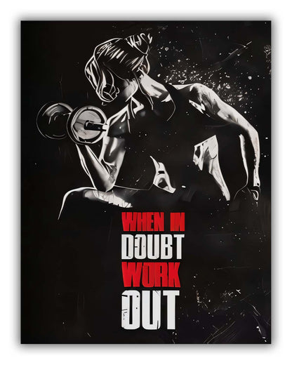 Bodybuilding Inspiration II Workout Canvas Wall Art | 35 × 47 inches