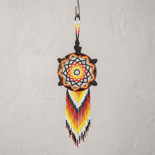 Black Sun Star Beaded Dream Catcher