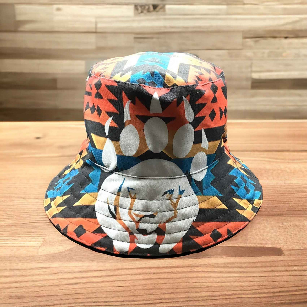Red Bear Paw Trail Native Style Bucket Hat