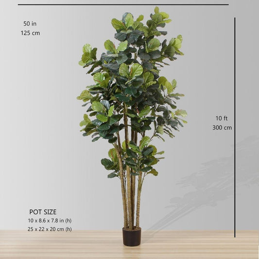 Dante Artificial Fiddle Leaf Potted Plant 10'