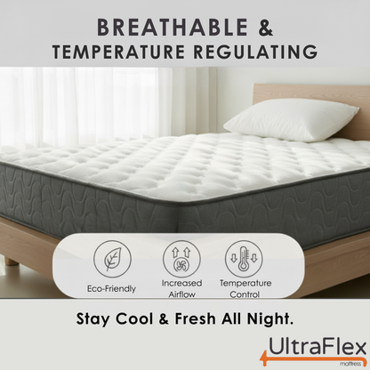 UltraFlex® STELLAR Medium Firm – Premium Orthopedic Mattress with Cooling Gel, High-Density Soy Foam & Quilted Top | Made in Canada