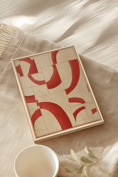 RED MOSAIC, Oeuvre sur toile étirée