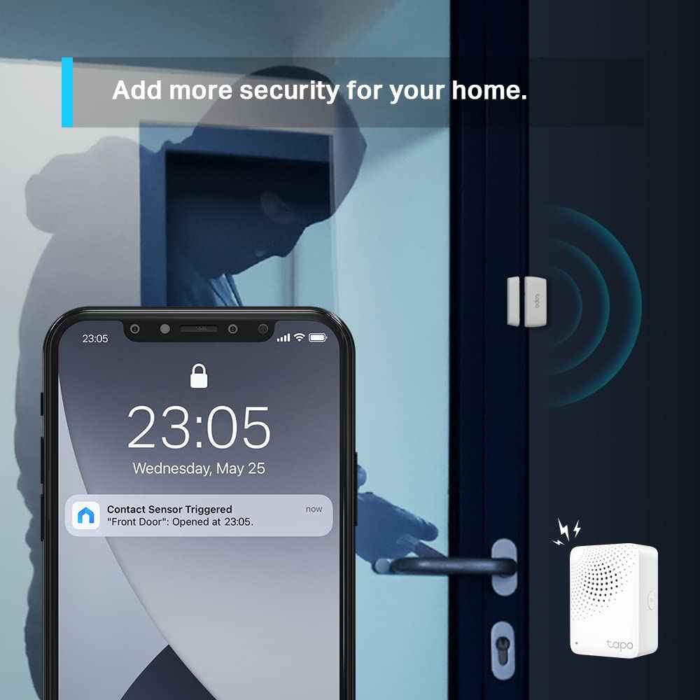 TP-Link Tapo T110 Contact Sensor, White, Requires Tapo Hub, Long Battery Life, Real-Time Notification, Smart Action 🍁 All In One Marketplace Canada