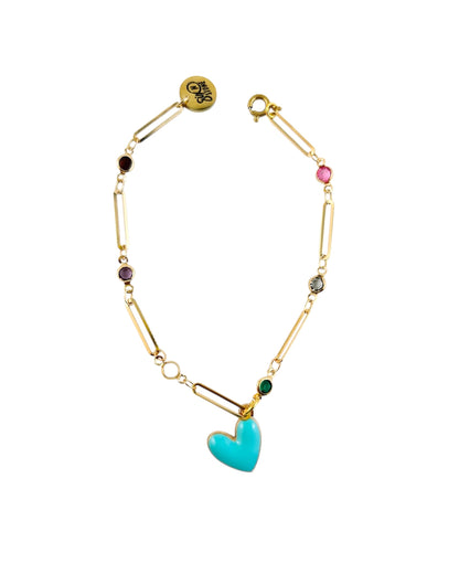 Heart Pop Bracelet - Blue Belle