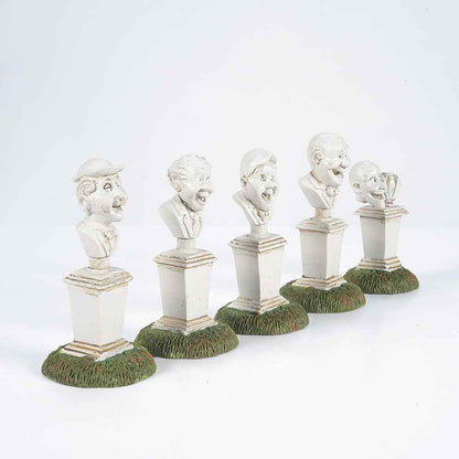Department 56 Snow Village Halloween Accessories Disneyland The Haunted Mansion Singing Busts Figurine Set, 2.5 Inch, Multicolor