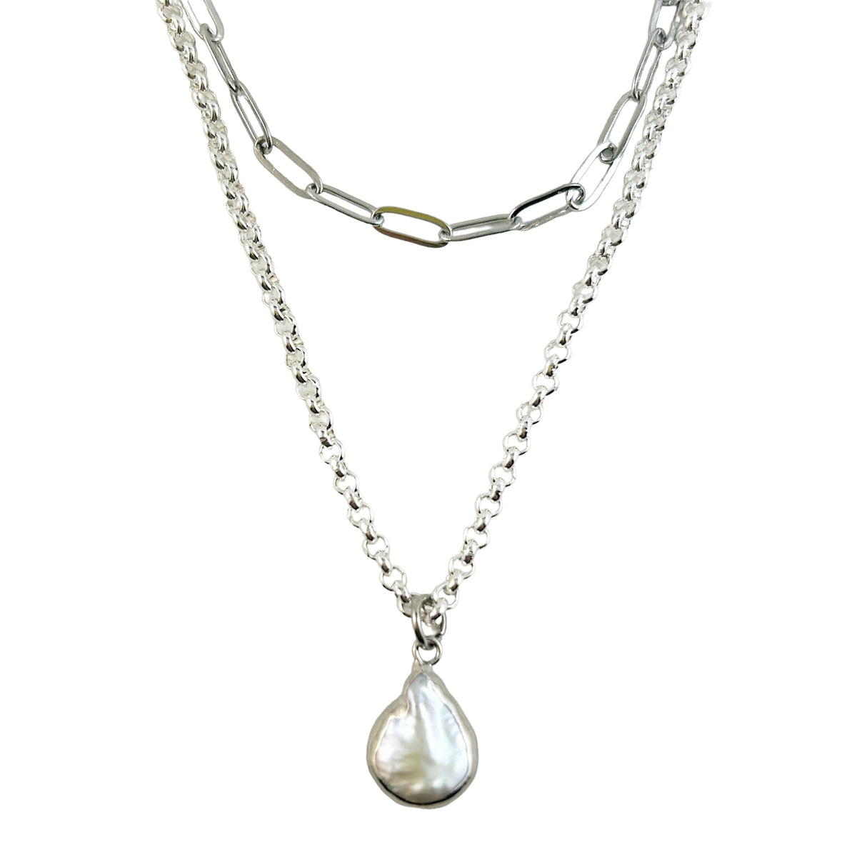 Keshi Pearl Double Strand Necklace