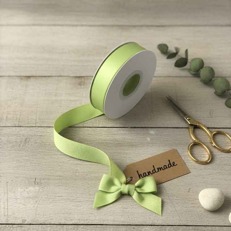 30 Meter Double Face Lime #524 Ribbon Roll