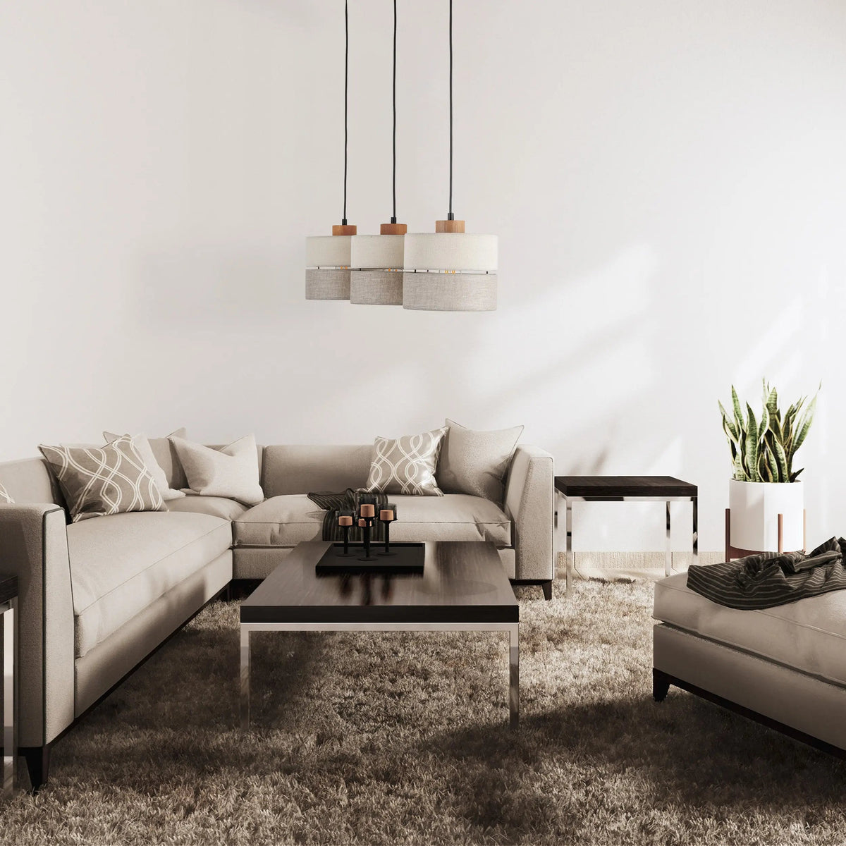 Eco Scandinavian 3-Light Pendant for Kitchen Island & Dining Table - AURABAGS SHOP